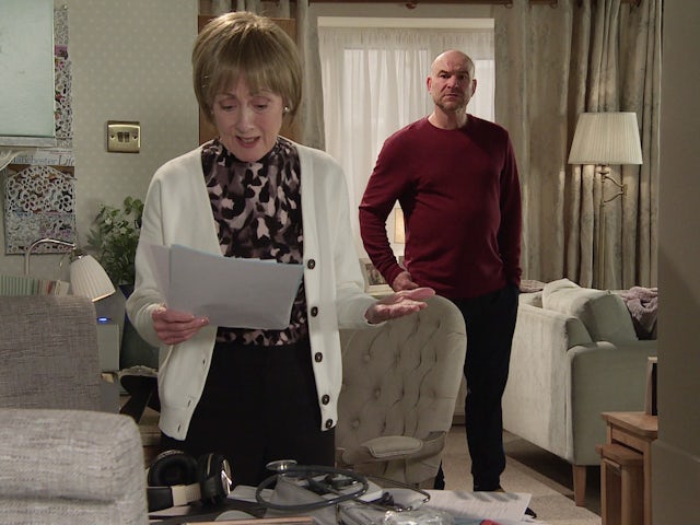 Elaine and Tim on the second episode of Coronation Street on February 16, 2022