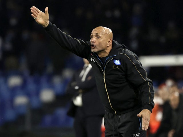 Napoli coach Luciano Spalletti on February 12, 2022