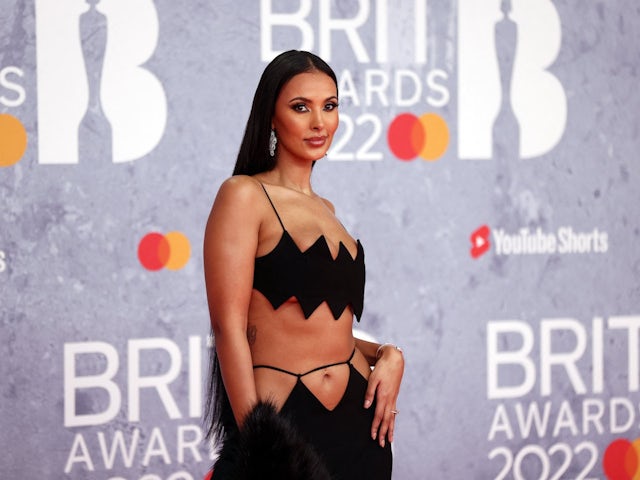 Maya Jama arrives at the Brit Awards on February 8, 2022