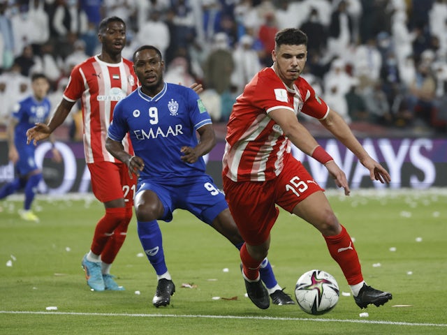 Al Jazira's Mohammed Rabii in action in the Club World Cup on February 6, 2022