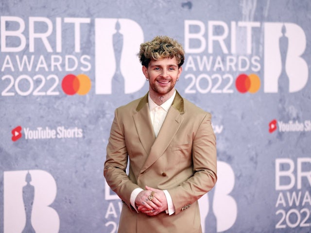 Tom Grennan arrives at the Brit Awards on February 8, 2022