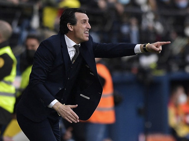 Villarreal coach Unai Emery on February 12, 2022