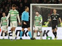 Celtic's Callum McGregor reacts after conceding their second goal scored by Bodo/Glimt's Amahl Pellegrino on February 17, 2022