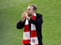 Brentford's Christian Eriksen is unveiled to fans before the match on February 12, 2022