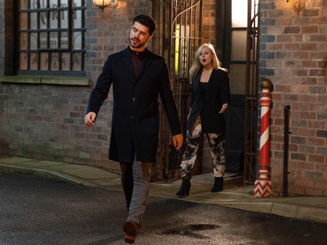 Adam and Sarah on the second episode of Coronation Street on February 23, 2022
