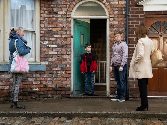 Bernie, Joseph, Ches and Linda on the second episode of Coronation Street on February 21, 2022