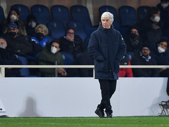 Atalanta coach Gian Piero Gasperini on February 17, 2022