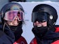 Katie Summerhayes of Britain hugs Kirsty Muir of Britain after their run on February 14, 2022