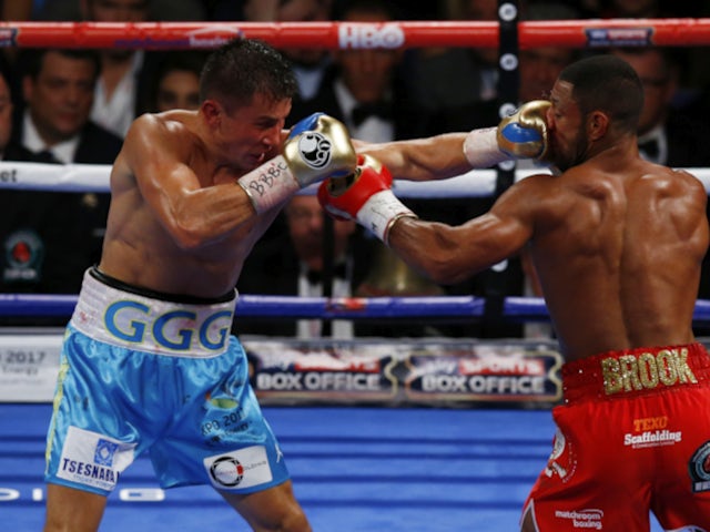 Kell Brook during his fight with Gennady Golovkin in 2016.