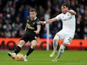  Newcastle United's Kieran Trippier in action with Leeds United's Jack Harrison on January 22, 2022