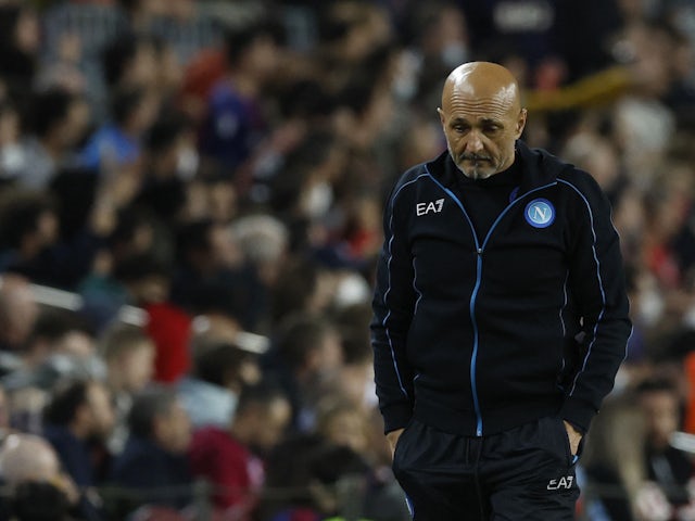 Napoli coach Luciano Spalletti during the match on February 17, 2022