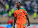 Nicolas Pepe in action for Ivory Coast in January 2022