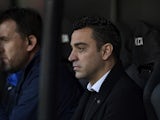 Barcelona coach Xavi reacts on February 20, 2022