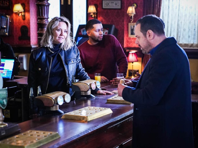 Janine and Mick on EastEnders on February 28, 2022