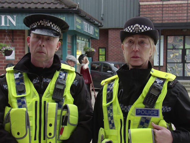 The police on Coronation Street on March 11, 2022