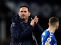  Everton manager Frank Lampard applauds fans after the match on February 26, 2022
