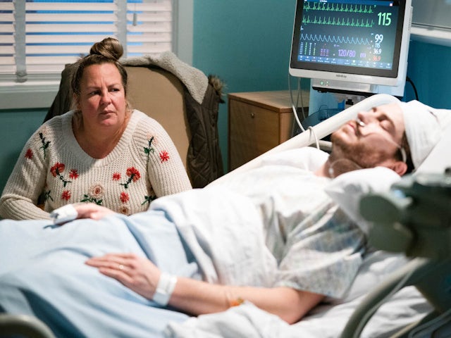 SATURDAY EMBARGO: Karen and Gray on EastEnders on March 1, 2022