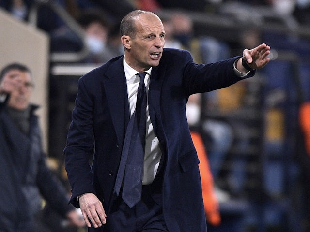 Juventus coach Massimiliano Allegri on February 22, 2022