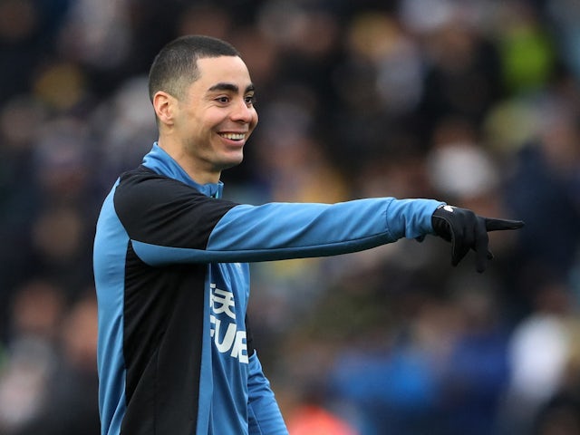 Miguel Almiron pictured for Newcastle in January 2022