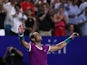 Rafael Nadal celebrates winning the Mexico Open on February 27, 2022