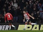 Southampton's Che Adams celebrates scoring their first goal on February 25, 2022