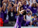 Orlando City forward Alexandre Pato (7) reacts after scoring a goal in the second half against CF Montréal at Orlando City Stadium on February 27, 2022