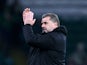 Celtic manager Ange Postecoglou applauds fans after the match on March 2, 2022