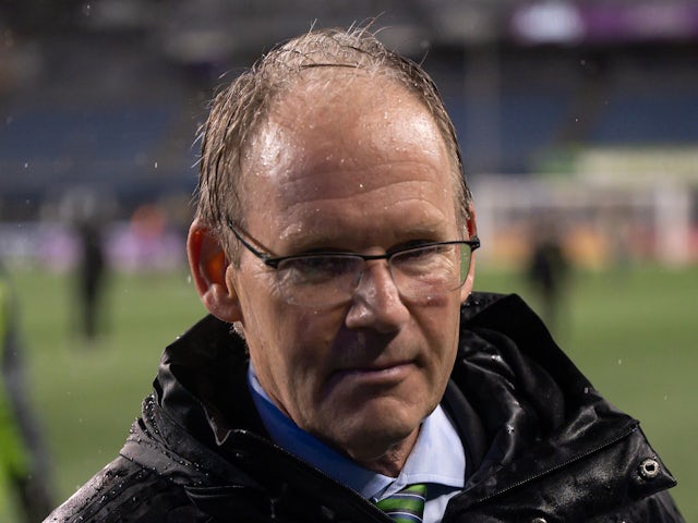Seattle Sounders head coach Brian Schmetzer after the game against the Nashville SC at Lumen Field on February 27, 2022