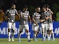 Fluminense's Willian celebrates scoring their first goal with teammates on March 2, 2022