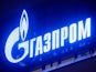 The logo of Gazprom pictured on January 26, 2022.