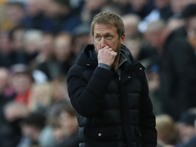 Brighton & Hove Albion manager Graham Potter reacts on March 5, 2022