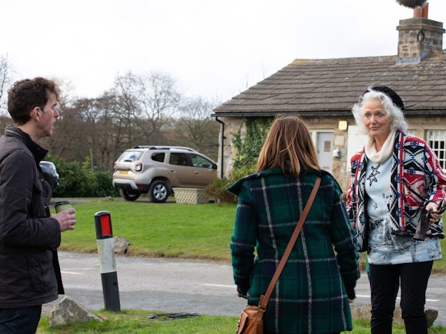 Marlon, Rhona and Mary on Emmerdale on March 7, 2022