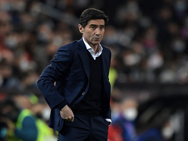 L'allenatore dell'Athletic Bilbao Marcelino Garcia Toral reagisce il 2 marzo 2022