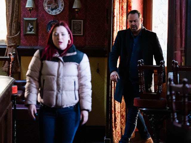 Whitney and Mick on EastEnders on March 7, 2022