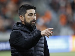 Houston Dynamo FC head coach Paulo Nagamura reacts during the first half against the Real Salt Lake at PNC Stadium on February 27, 2022