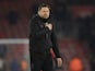 Southampton manager Ralph Hasenhuttl celebrates after the match on March 2, 2022