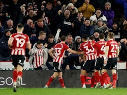 Sheffield United's Billy Sharp celebrates after scoring their first goal  on March 4, 2022