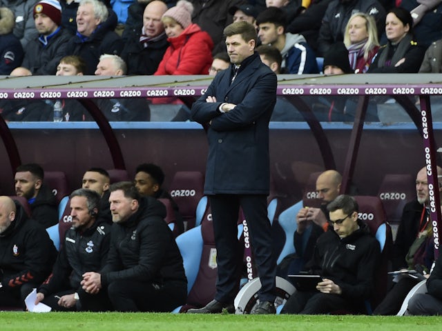 Aston Villa manager Steven Gerrard on March 5, 2022