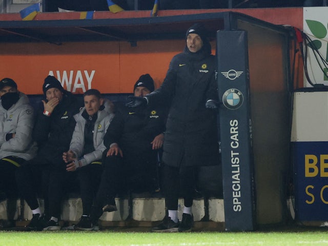 Chelsea head coach Thomas Tuchel during the FA Cup tie against Luton Town on March 2, 2022.