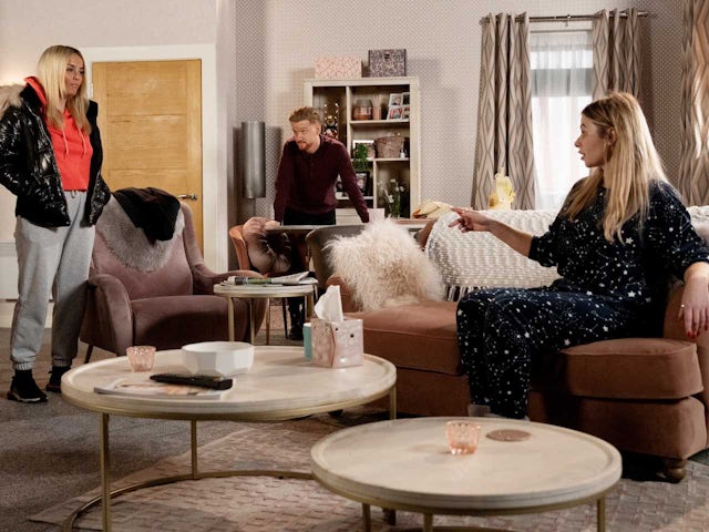 Kelly, Gary and Laura on Coronation Street on March 23, 2022