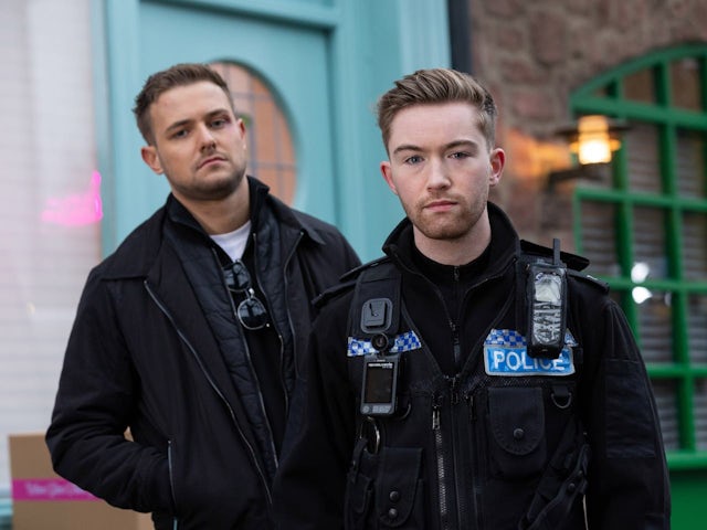 Sam and Ethan on Hollyoaks on March 18, 2022