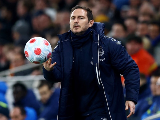 Everton manager Frank Lampard on March 7, 2022