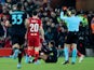 Inter Milan's Alexis Sanchez is shown a red card by referee Antonio Miguel Mateu Lahoz on March 8, 2022