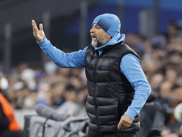 Marseille coach Jorge Sampaoli during the match on March 10, 2022