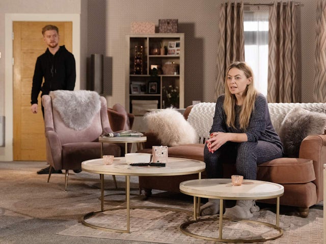 Gary and Laura on Coronation Street on March 25, 2022