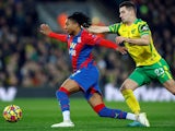 Crystal Palace's Michael Olise in action with Norwich City's Kenny McLean on February 9, 2022