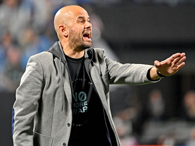 Charlotte FC manager Miguel Angel Ramirez reacts during the second half against the Los Angeles Galaxy at Bank of America Stadium on March 6, 2022