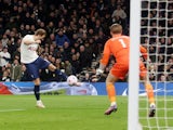 Tottenham Hotspur's Harry Kane scores their fifth goal on March 7, 2022