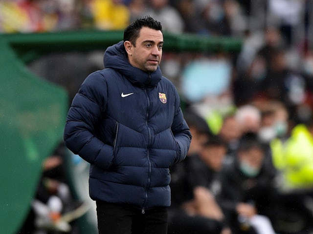 Barcelona coach Xavi on March 6, 2022