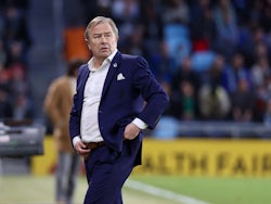 Minnesota United head coach Adrian Heath looks on during the first half against the San Jose Earthquakes at Allianz Field on March 19, 2022